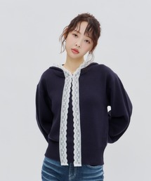 Veil Lace Knit Hoodie / ヴェールレースニットフーディー