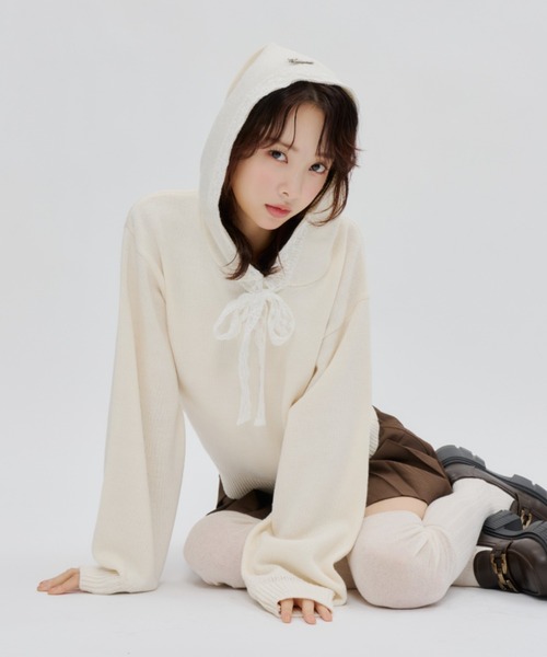 Veil Lace Knit Hoodie / ヴェールレースニットフーディー（パーカー