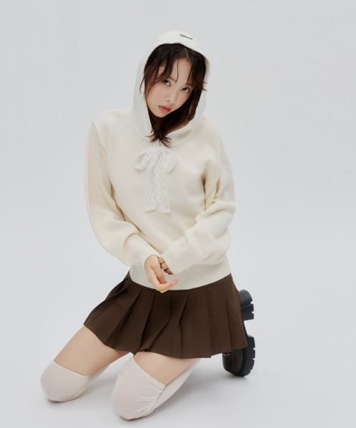 Veil Lace Knit Hoodie / ヴェールレースニットフーディー（パーカー
