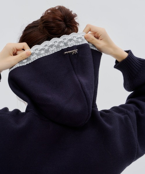 Veil Lace Knit Hoodie / ヴェールレースニットフーディー（パーカー