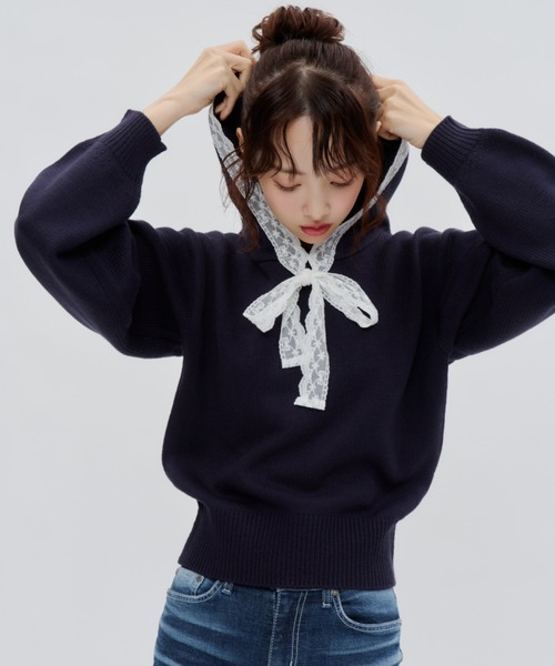 専用　JUMPER LACE/Beyond the romance Veil Lace Knit Hoodie / ヴェールレースニットフーディー（パーカー