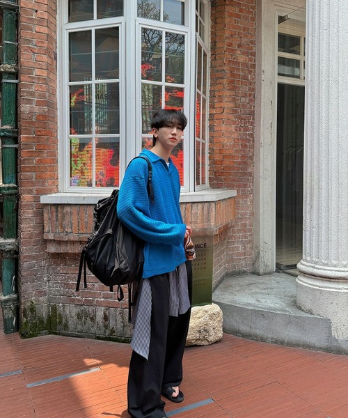 ASCLO（エジュクロ）の「ASCLO／シャツレイヤードスラックス（スラックス・メンズ・その他1/ブラック・MEDIUM/LARGE）」の3枚目の写真