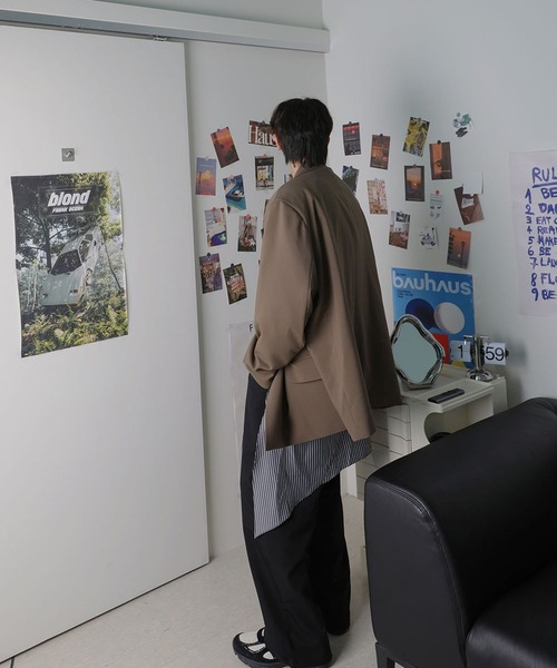 ASCLO（エジュクロ）の「ASCLO／シャツレイヤードスラックス（スラックス・メンズ・その他1/ブラック・MEDIUM/LARGE）」の7枚目の写真