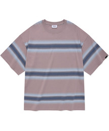 グラデーションストライプTシャツベージュ