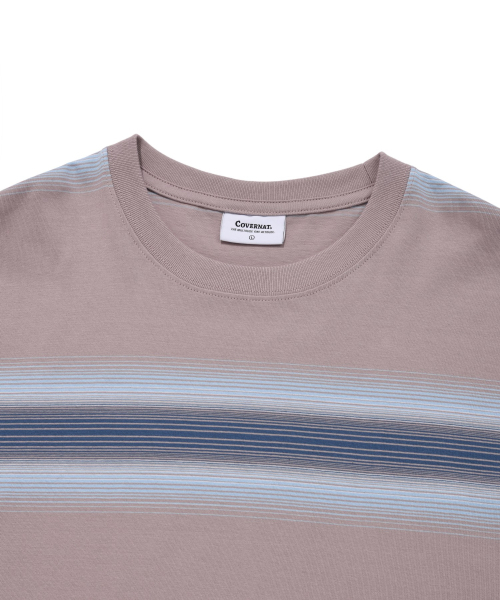 COVERNAT(カバーナット)の「グラデーションストライプTシャツベージュ(Tシャツ/カットソー・レディース・その他・X-LARGE/SMALL/MEDIUM/LARGE)」の3枚目の写真