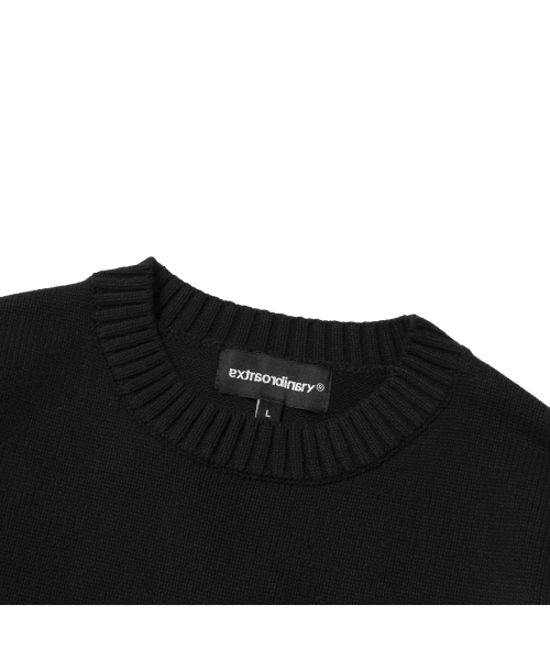 EXTRAORDINARY(エクストラオーディナリー)の「EX GOTHIC LOGO SWEATER BLACK(ニット/セーター・メンズ・その他・MEDIUM/LARGE/X-LARGE)」の4枚目の写真