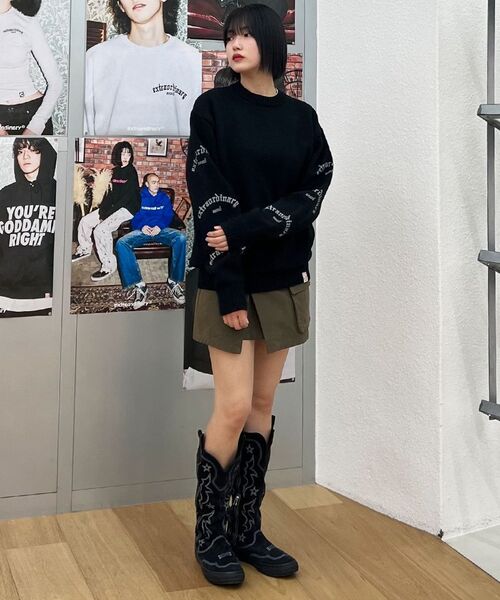 EXTRAORDINARY(エクストラオーディナリー)の「EX GOTHIC LOGO SWEATER BLACK(ニット/セーター・メンズ・その他・MEDIUM/LARGE/X-LARGE)」の9枚目の写真