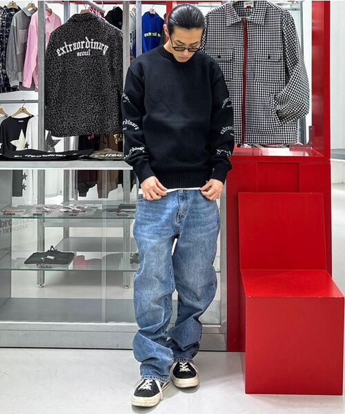 EXTRAORDINARY(エクストラオーディナリー)の「EX GOTHIC LOGO SWEATER BLACK(ニット/セーター・メンズ・その他・MEDIUM/LARGE/X-LARGE)」の11枚目の写真