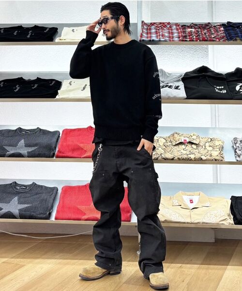 EXTRAORDINARY(エクストラオーディナリー)の「EX GOTHIC LOGO SWEATER BLACK(ニット/セーター・メンズ・その他・MEDIUM/LARGE/X-LARGE)」の12枚目の写真
