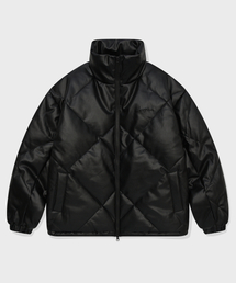 SAINTPAIN | SPレザーキルティングプファーパディングジャケットブラック(ダウンジャケット/コート)