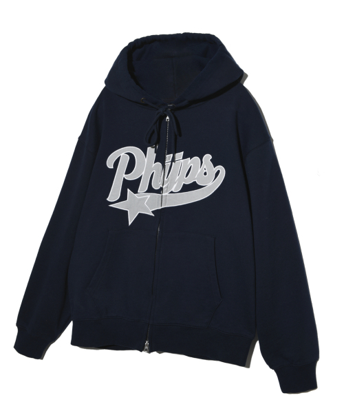PHYSICAL DEPARTMENT（フィジカル デパートメント）の「スターテールフード集業_ネイビー（パーカー・レディース・その他・SMALL/MEDIUM/LARGE/X-LARGE）」の3枚目の写真