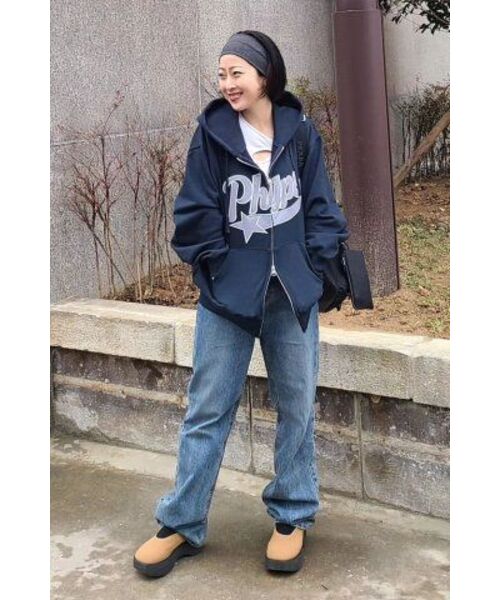 PHYSICAL DEPARTMENT（フィジカル デパートメント）の「スターテールフード集業_ネイビー（パーカー・レディース・その他・SMALL/MEDIUM/LARGE/X-LARGE）」の16枚目の写真