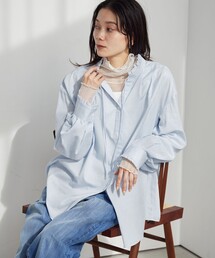green label relaxing | ［size SHORTあり］フリルネック ブラウス(シャツ/ブラウス)