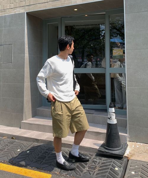 FABREGAT(ファブレガ)の「アクラック ワンタックバミューダパンツ (クラシックベージュ)(その他パンツ・メンズ・その他・1/2/3)」の5枚目の写真