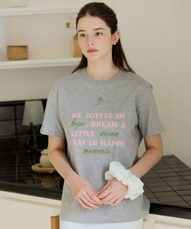 JOYFUL FLOWER T-SHIRT_GRAY