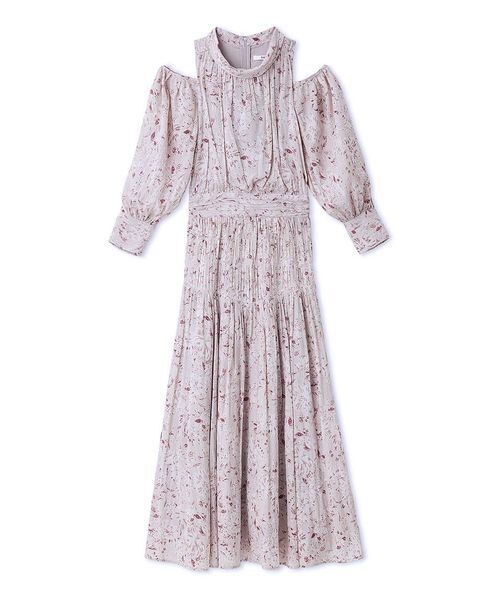 SNIDEL（スナイデル）の「コールドショルダーロングワンピース（ワンピース・レディース・オフホワイト/ライトブルー/ピンク/ミント・0/1/2）」の4枚目の写真