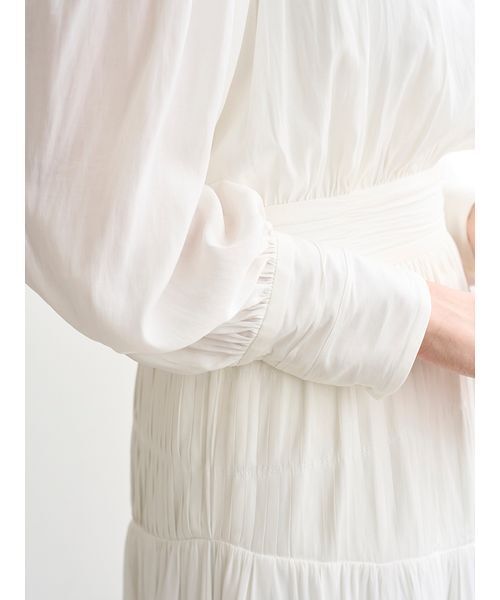 SNIDEL（スナイデル）の「コールドショルダーロングワンピース（ワンピース・レディース・オフホワイト/ライトブルー/ピンク/ミント・0/1/2）」の12枚目の写真