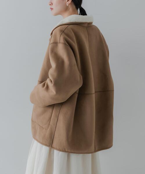 セール】ECOPELフェイクムートンリバーシブルコート（ムートンコート