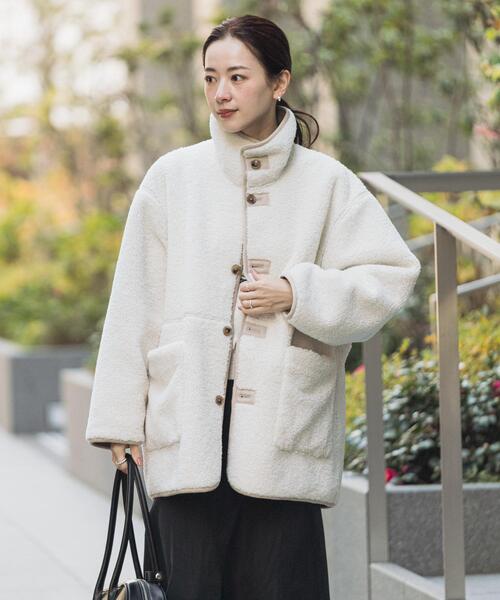 URBAN RESEARCH（アーバンリサーチ）の「ECOPELフェイクムートンリバーシブルコート（ムートンコート・レディース・ブラウン/オフホワイト/アイボリー・FREE）」の12枚目の写真