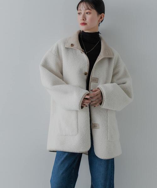 URBAN RESEARCH（アーバンリサーチ）の「ECOPELフェイクムートンリバーシブルコート（ムートンコート・レディース・ブラウン/オフホワイト/アイボリー・FREE）」の8枚目の写真