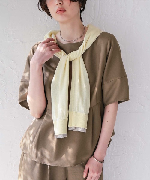 titivate(ティティベイト)の「リネンライクランタンスリーブブラウス(シャツ/ブラウス・レディース・ライトブラウン/ダークグレー/サンドベージュ/アイボリー・L/M/S)」の22枚目の写真