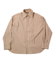 JANGJINSEOK（チャンジンソク）の「Striped Tie Overshirt Yellow（シャツ/ブラウス）」