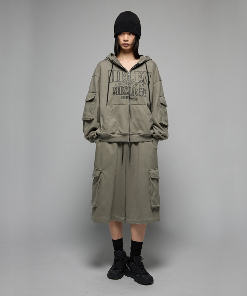 HEDER HELEN（ヘダーヘレン）の「Damage cargo bermuda PT khaki grey（その他パンツ・レディース・その他・SMALL/MEDIUM）」の3枚目の写真