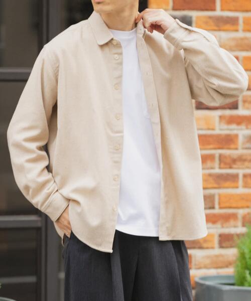 ITEMS URBANRESEARCH（アイテムズ アーバンリサーチ）の「バイオウォッシュフランネルレギュラーシャツ（シャツ/ブラウス・メンズ・ネイビー/チェック/ベージュ/グレー・LARGE/MEDIUM）」の16枚目の写真