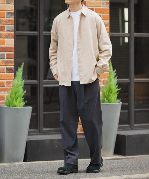 ITEMS URBANRESEARCH（アイテムズ アーバンリサーチ）の「バイオウォッシュフランネルレギュラーシャツ（シャツ/ブラウス・メンズ・ネイビー/チェック/ベージュ/グレー・LARGE/MEDIUM）」の17枚目の写真