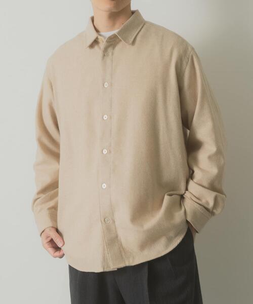 ITEMS URBANRESEARCH（アイテムズ アーバンリサーチ）の「バイオウォッシュフランネルレギュラーシャツ（シャツ/ブラウス・メンズ・ネイビー/チェック/ベージュ/グレー・LARGE/MEDIUM）」の18枚目の写真