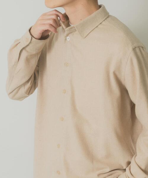 ITEMS URBANRESEARCH（アイテムズ アーバンリサーチ）の「バイオウォッシュフランネルレギュラーシャツ（シャツ/ブラウス・メンズ・ネイビー/チェック/ベージュ/グレー・LARGE/MEDIUM）」の19枚目の写真