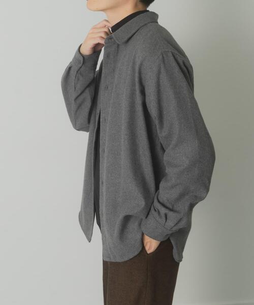 ITEMS URBANRESEARCH（アイテムズ アーバンリサーチ）の「バイオウォッシュフランネルレギュラーシャツ（シャツ/ブラウス・メンズ・ネイビー/チェック/ベージュ/グレー・LARGE/MEDIUM）」の6枚目の写真