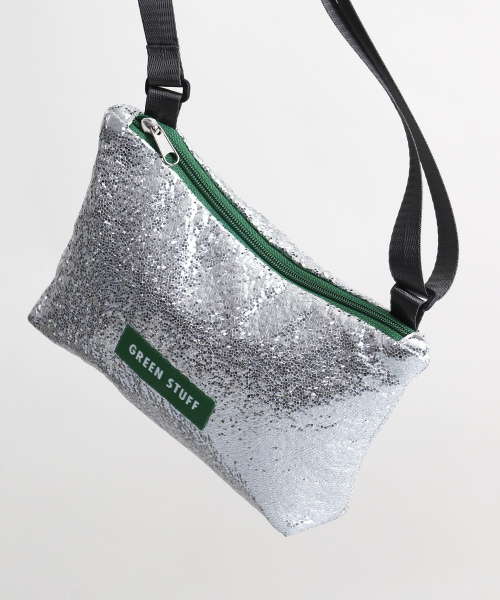 GREEN STUFF(グリーンスタッフ)の「handy bag Z1 - glitter silver(メッセンジャーバッグ・レディース・その他・FREE)」の7枚目の写真