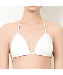 LEAUET（ルエ）の「Scarlett White Lace Triangle Bikini Top（水着・レディース）」