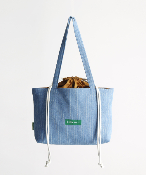 GREEN STUFF(グリーンスタッフ)の「boat string bag 66 denim - light blue(エコバッグ/サブバッグ・レディース・その他・FREE)」の1枚目の写真