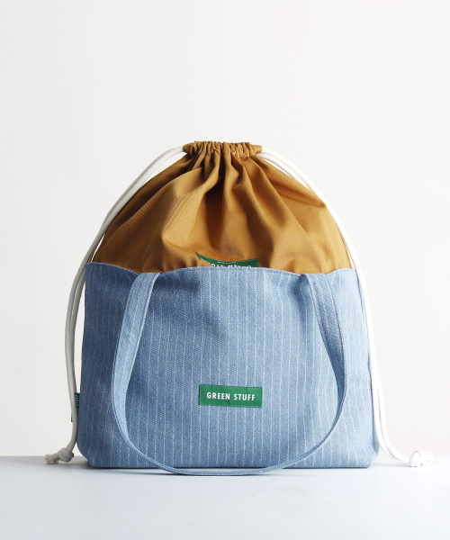 GREEN STUFF(グリーンスタッフ)の「boat string bag 66 denim - light blue(エコバッグ/サブバッグ・レディース・その他・FREE)」の8枚目の写真