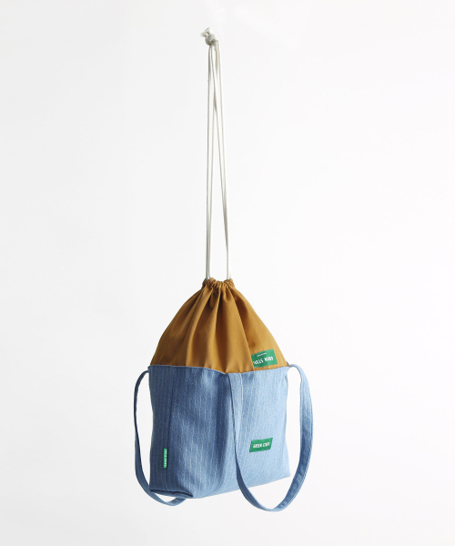 GREEN STUFF(グリーンスタッフ)の「boat string bag 66 denim - light blue(エコバッグ/サブバッグ・レディース・その他・FREE)」の9枚目の写真