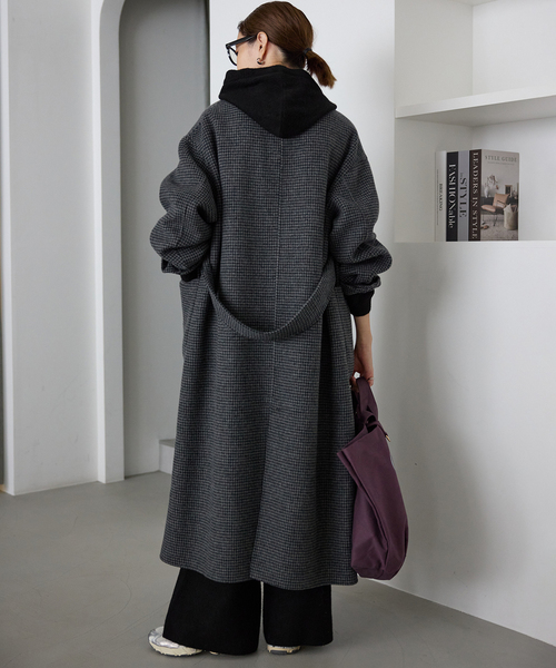 セットアップ対応可》エアリーワイドシルエットフーディー（ニット