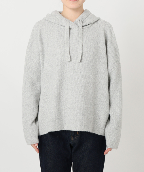セットアップ対応可》エアリーワイドシルエットフーディー（ニット