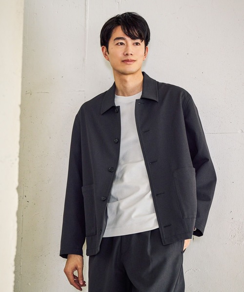 GLOBAL WORK（グローバルワーク）の「SOLOTEX(R)お手入れらくらく/シャツジャケット/636142（シャツ/ブラウス・メンズ・モカ/チャコールグレー/ネイビー・SMALL/X-LARGE/LARGE/MEDIUM）」の5枚目の写真