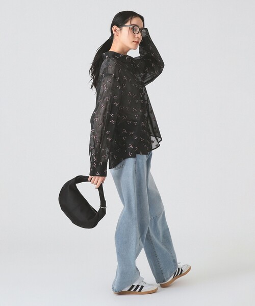 Ray BEAMS(レイビームス)の「【4/2値下げ】シアー フラワー ジャカード シャツ(シャツ/ブラウス・レディース・ダークブラウン/ブラック・ONE SIZE)」の20枚目の写真