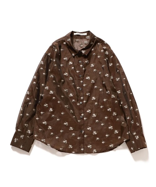 Ray BEAMS(レイビームス)の「【4/2値下げ】シアー フラワー ジャカード シャツ(シャツ/ブラウス・レディース・ダークブラウン/ブラック・ONE SIZE)」の14枚目の写真