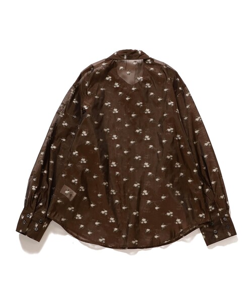 Ray BEAMS(レイビームス)の「【4/2値下げ】シアー フラワー ジャカード シャツ(シャツ/ブラウス・レディース・ダークブラウン/ブラック・ONE SIZE)」の15枚目の写真