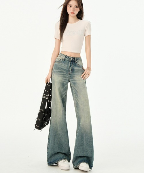 REBALANCE（リバランス）の「ローライズフレアデニムパンツ（デニムパンツ・レディース・A・LARGE/MEDIUM）」の3枚目の写真