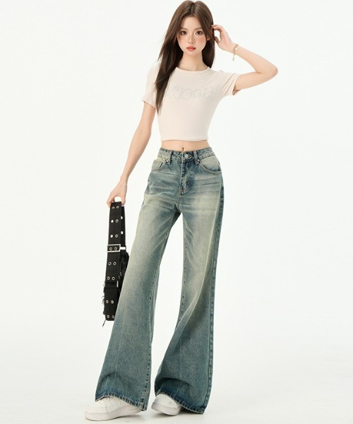 REBALANCE（リバランス）の「ローライズフレアデニムパンツ（デニムパンツ・レディース・A・LARGE/MEDIUM）」の5枚目の写真