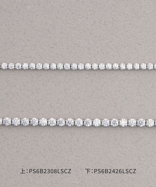 PLUS VENDOME(プラス ヴァンドーム)の「FINELINETATTOO_double lock テニスブレスレット_17.5cm(ブレスレット・レディース・シルバー・ONE SIZE)」の4枚目の写真