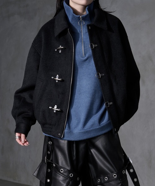 Ellno Loset(エルノロゼット)の「【Ryoooコラボ】ファイヤーマンバックルメルトンボリュームブルゾン(ブルゾン・メンズ・チャコールグレー/ブラック・LARGE/MEDIUM/SMALL)」の22枚目の写真