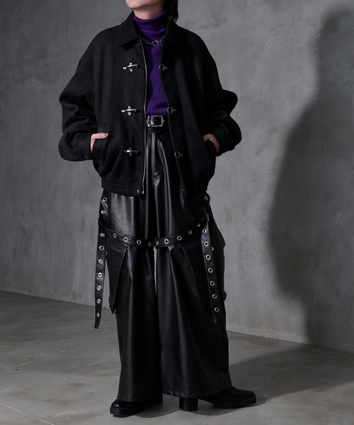 Ellno Loset(エルノロゼット)の「【Ryoooコラボ】ファイヤーマンバックルメルトンボリュームブルゾン(ブルゾン・メンズ・チャコールグレー/ブラック・LARGE/MEDIUM/SMALL)」の17枚目の写真