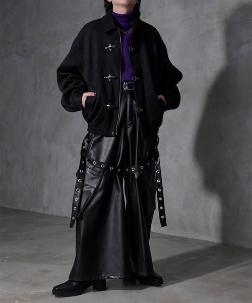 Ellno Loset(エルノロゼット)の「【Ryoooコラボ】ファイヤーマンバックルメルトンボリュームブルゾン(ブルゾン・メンズ・チャコールグレー/ブラック・LARGE/MEDIUM/SMALL)」の18枚目の写真