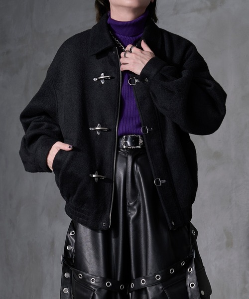 Ellno Loset(エルノロゼット)の「【Ryoooコラボ】ファイヤーマンバックルメルトンボリュームブルゾン(ブルゾン・メンズ・チャコールグレー/ブラック・LARGE/MEDIUM/SMALL)」の16枚目の写真